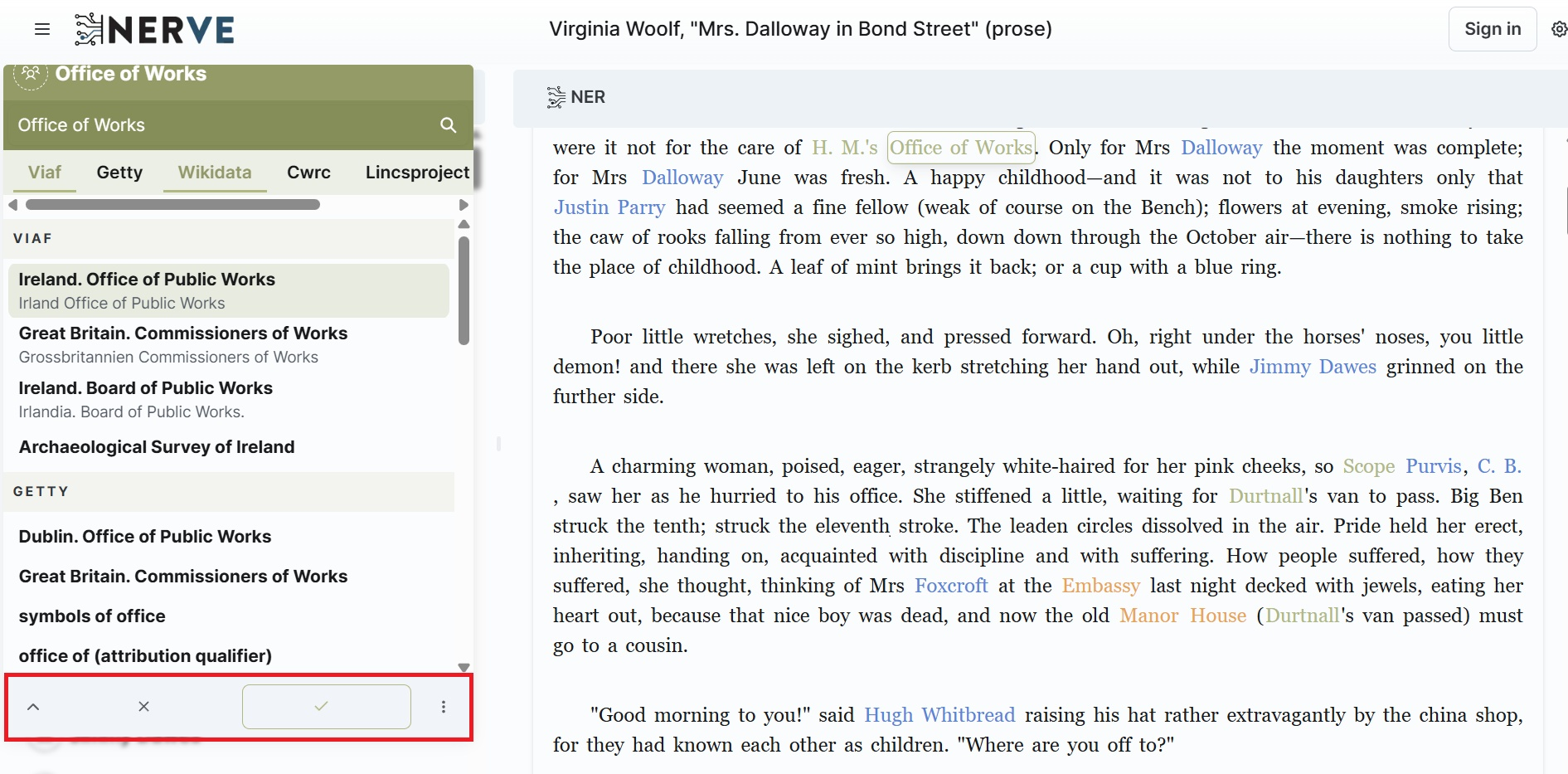 alt="Nerve document pane highlight bottom left menu"